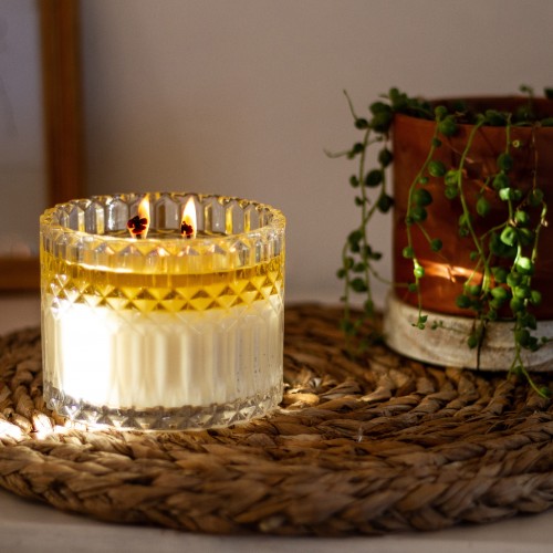 Vela Cristal Geranio - Lavanda